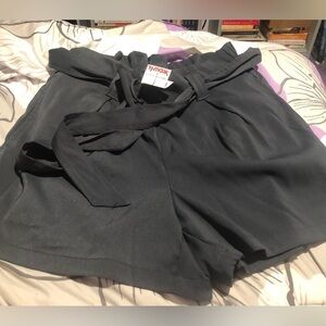 Brand new cute  shorts: Cadet blue shorts , with tie belt  NWT , size XL